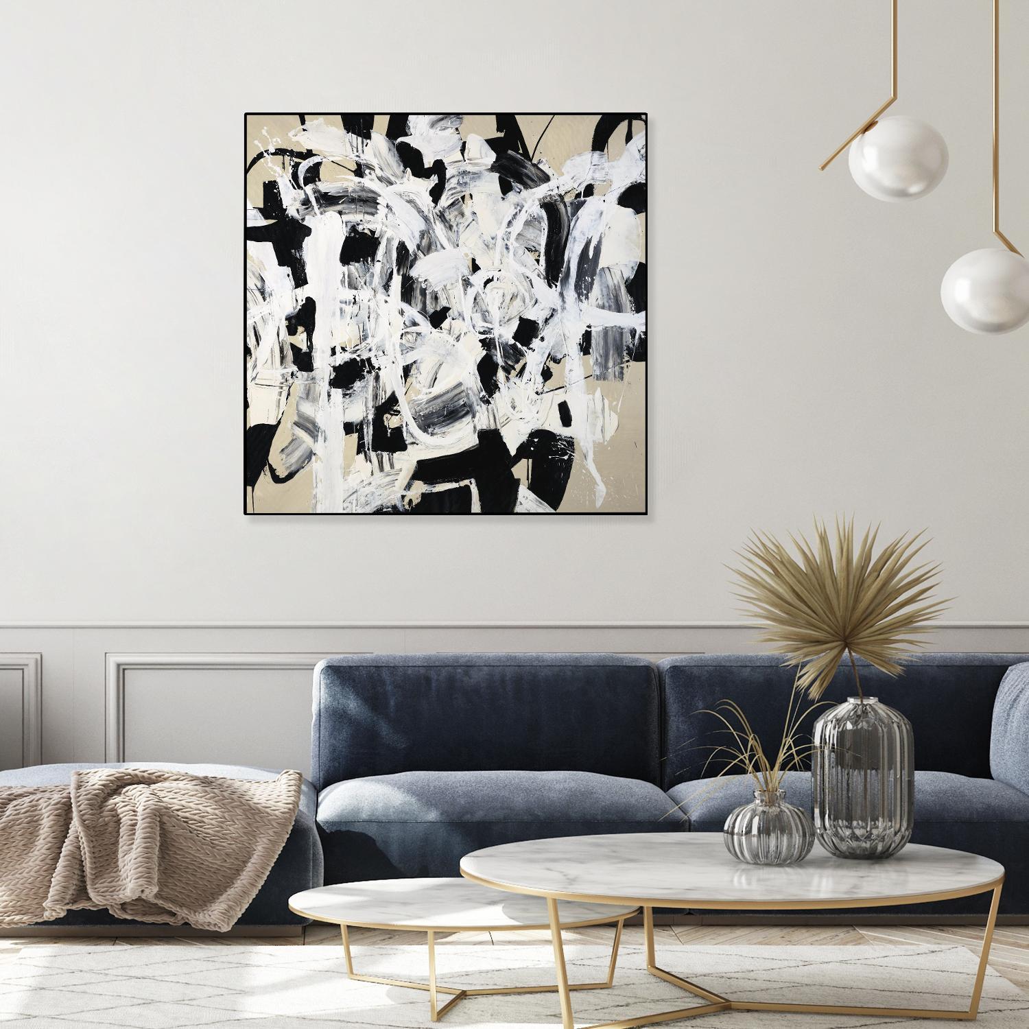 Talking out of Both Sides by Daleno Art on GIANT ART - beige abstract abstrait