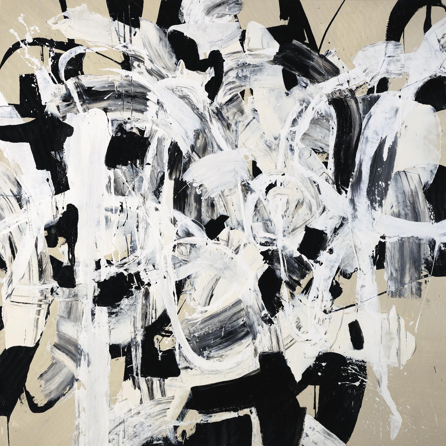 Talking out of Both Sides by Daleno Art on GIANT ART - beige abstract abstrait