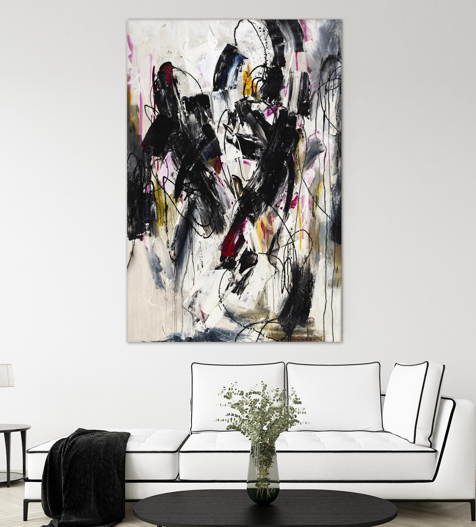 Cliff Divers by Daleno Art on GIANT ART - red abstract abstrait