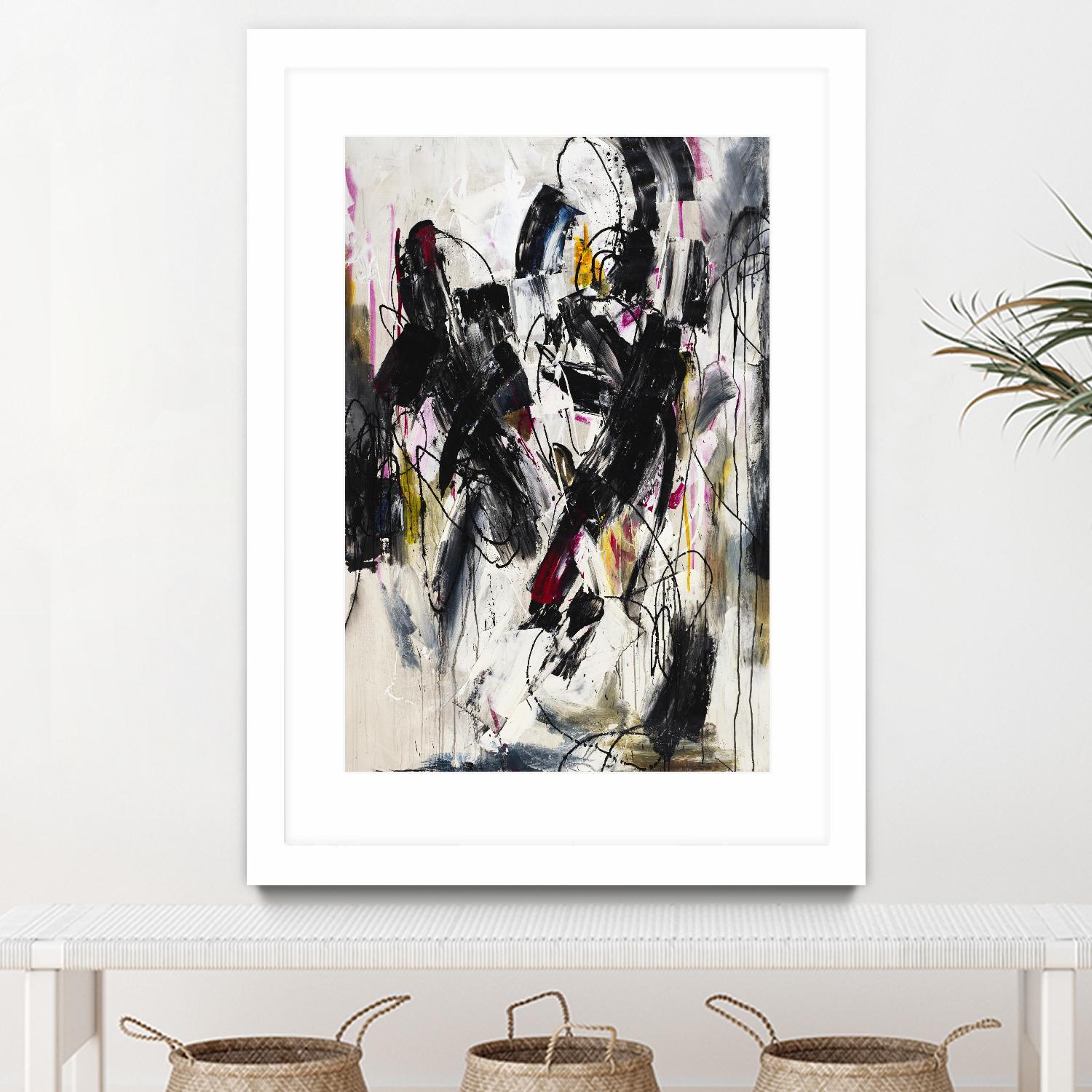 Cliff Divers by Daleno Art on GIANT ART - red abstract abstrait
