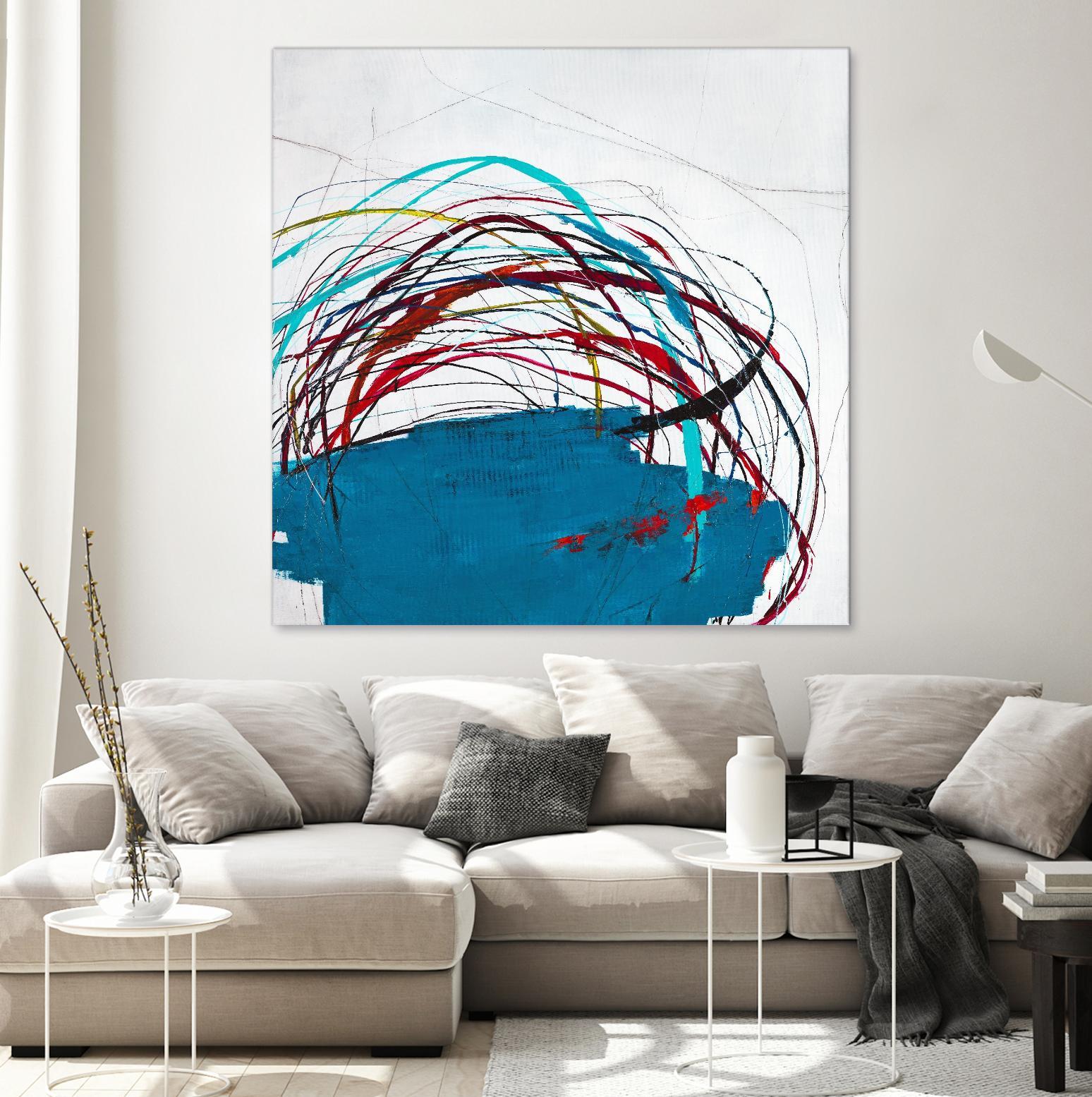 Thimble and Twine by Daleno Art on GIANT ART - red abstract abstrait