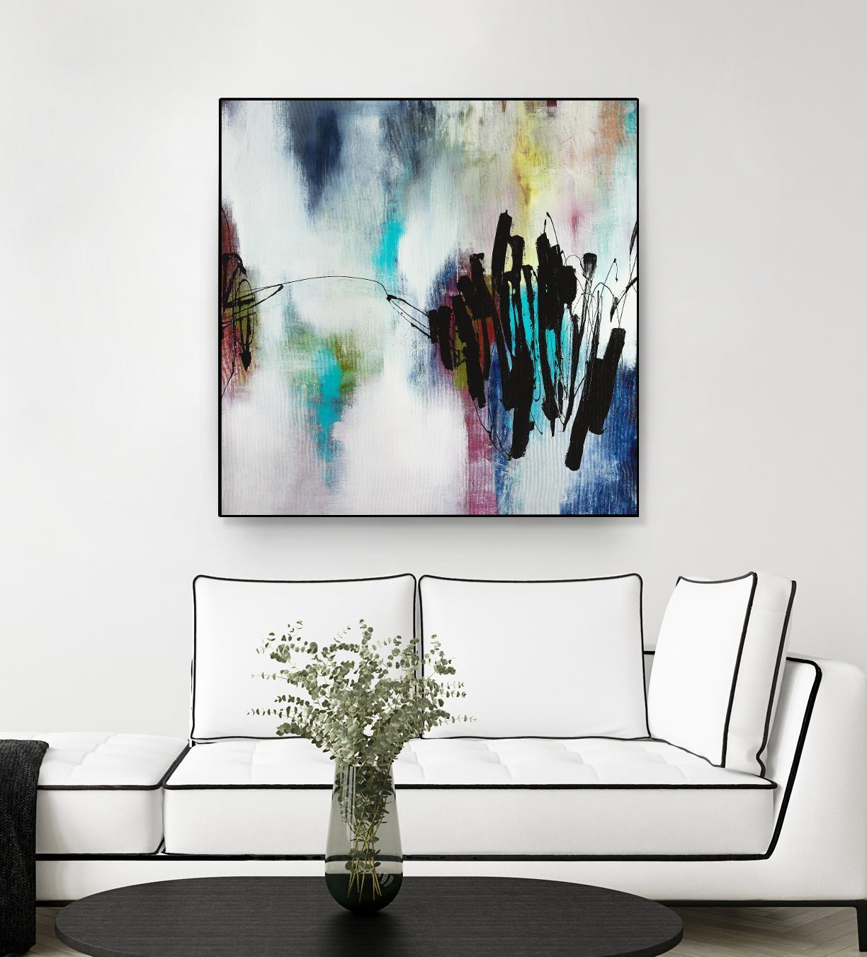 Disruptive Connection by Daleno Art on GIANT ART - pink abstract abstrait