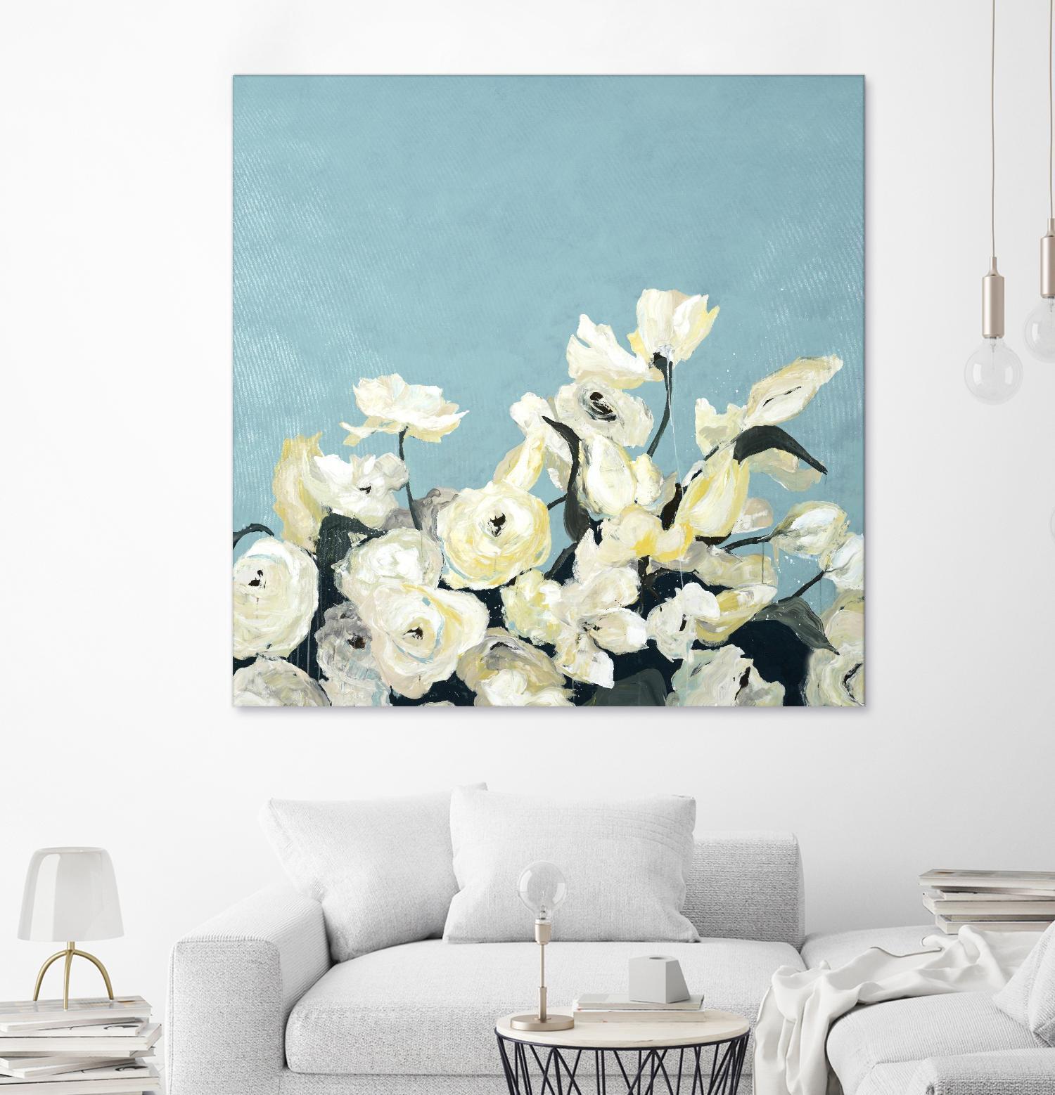 Blue Sky Blooms by Daleno Art on GIANT ART - white florals nature