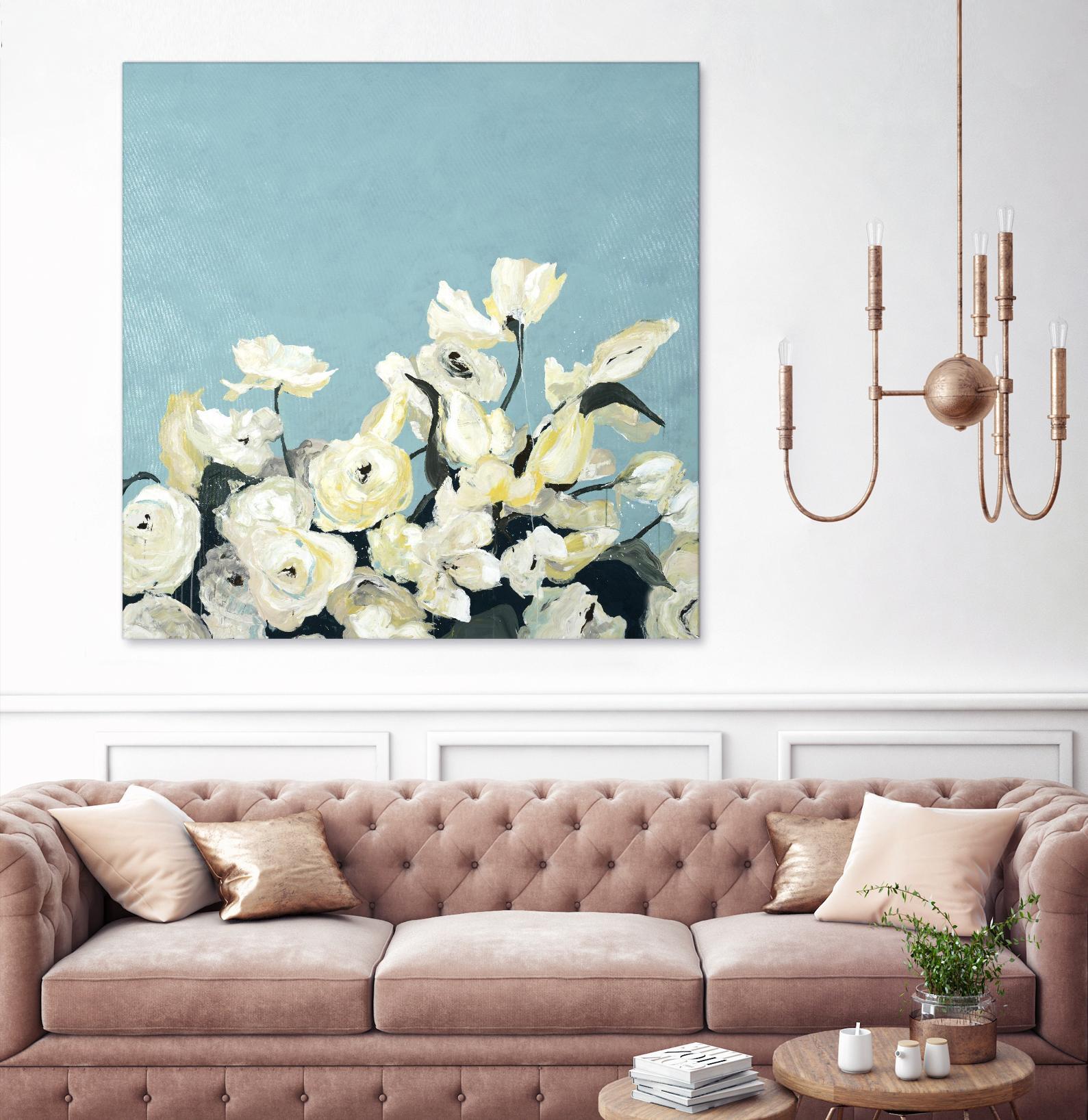 Blue Sky Blooms by Daleno Art on GIANT ART - white florals nature