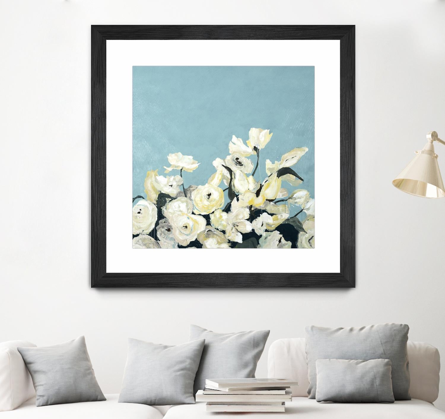 Blue Sky Blooms by Daleno Art on GIANT ART - white florals nature