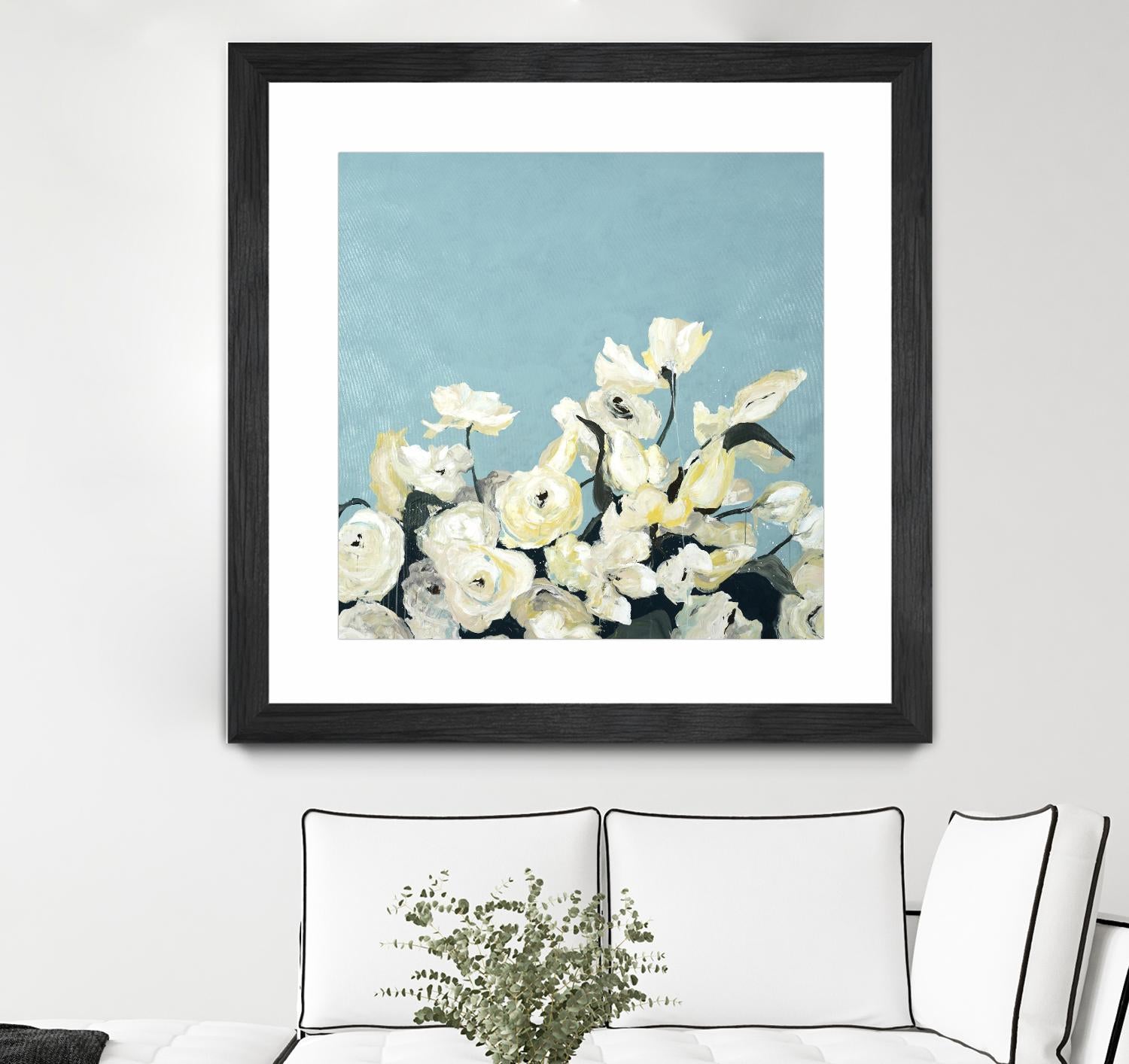 Blue Sky Blooms by Daleno Art on GIANT ART - white florals nature