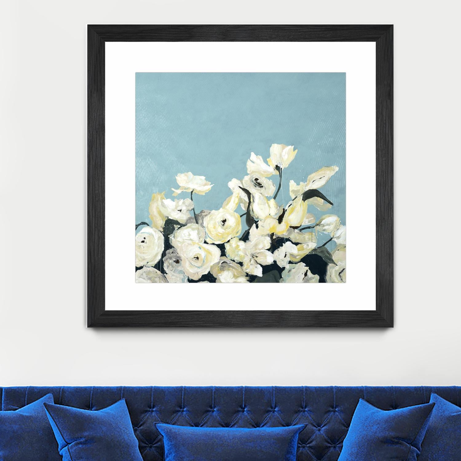 Blue Sky Blooms by Daleno Art on GIANT ART - white florals nature