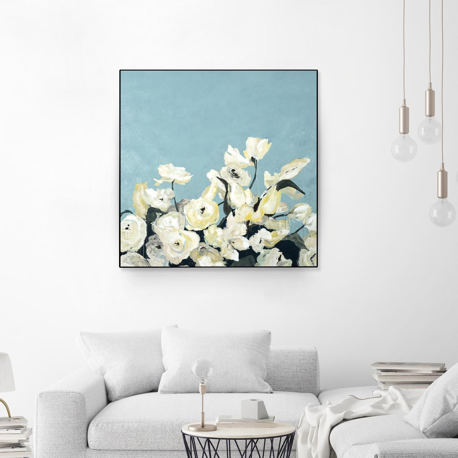 Blue Sky Blooms by Daleno Art on GIANT ART - white florals nature