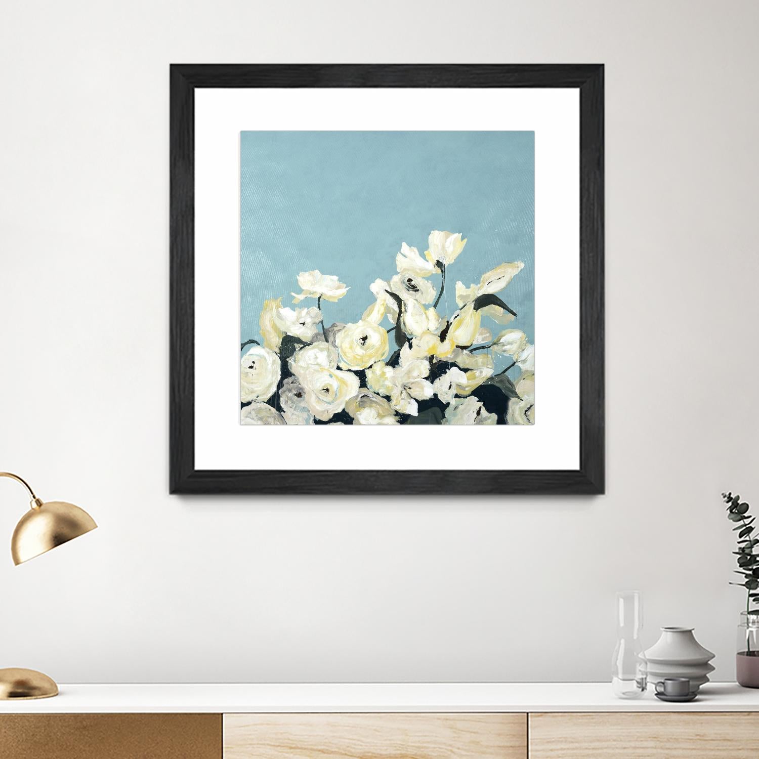 Blue Sky Blooms by Daleno Art on GIANT ART - white florals nature