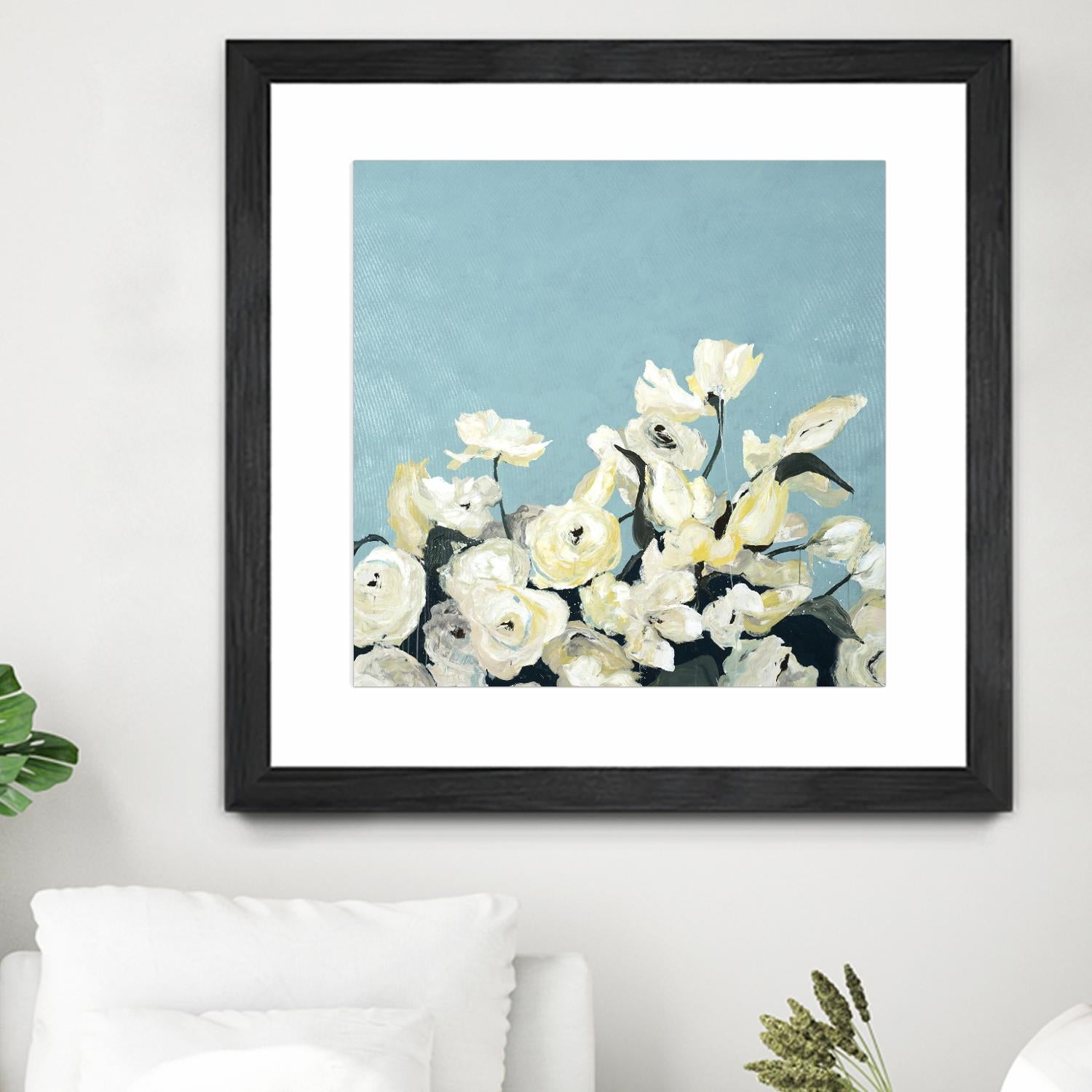 Blue Sky Blooms by Daleno Art on GIANT ART - white florals nature