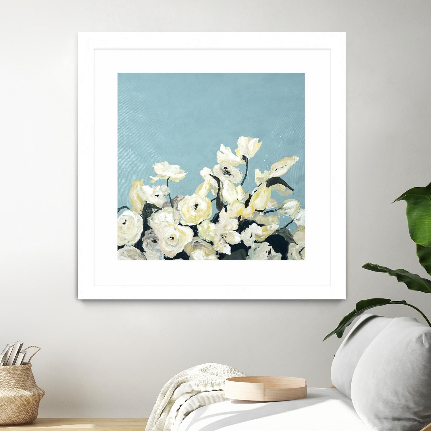 Blue Sky Blooms by Daleno Art on GIANT ART - white florals nature
