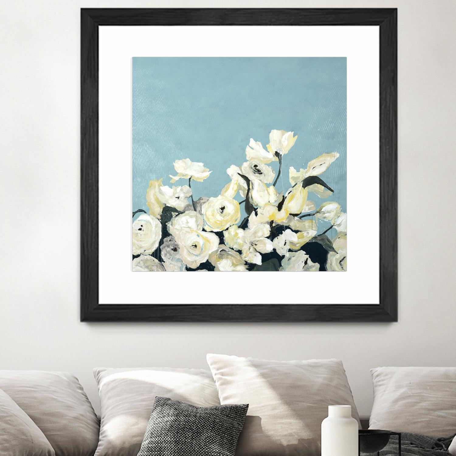 Blue Sky Blooms by Daleno Art on GIANT ART - white florals nature