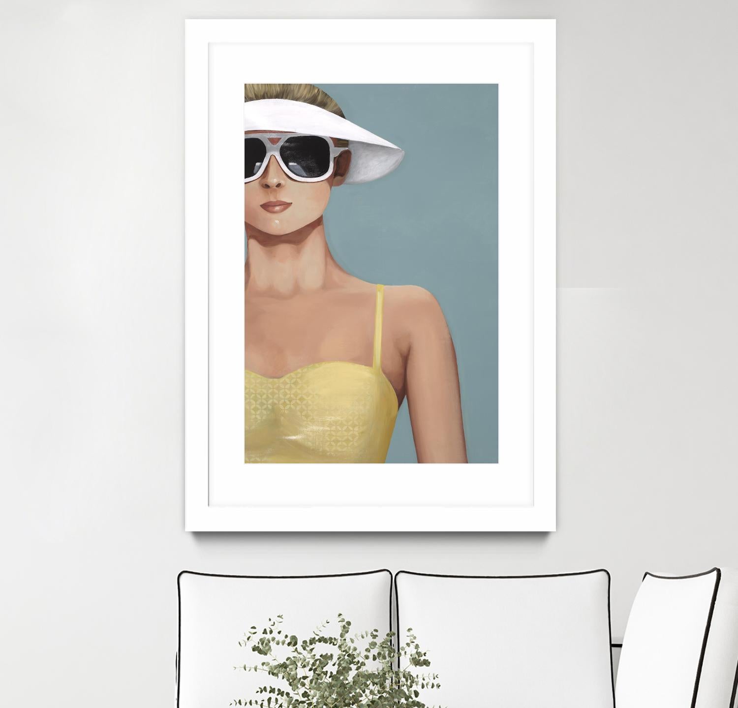 Glamour Rays by Daleno Art on GIANT ART - beige figurative figure