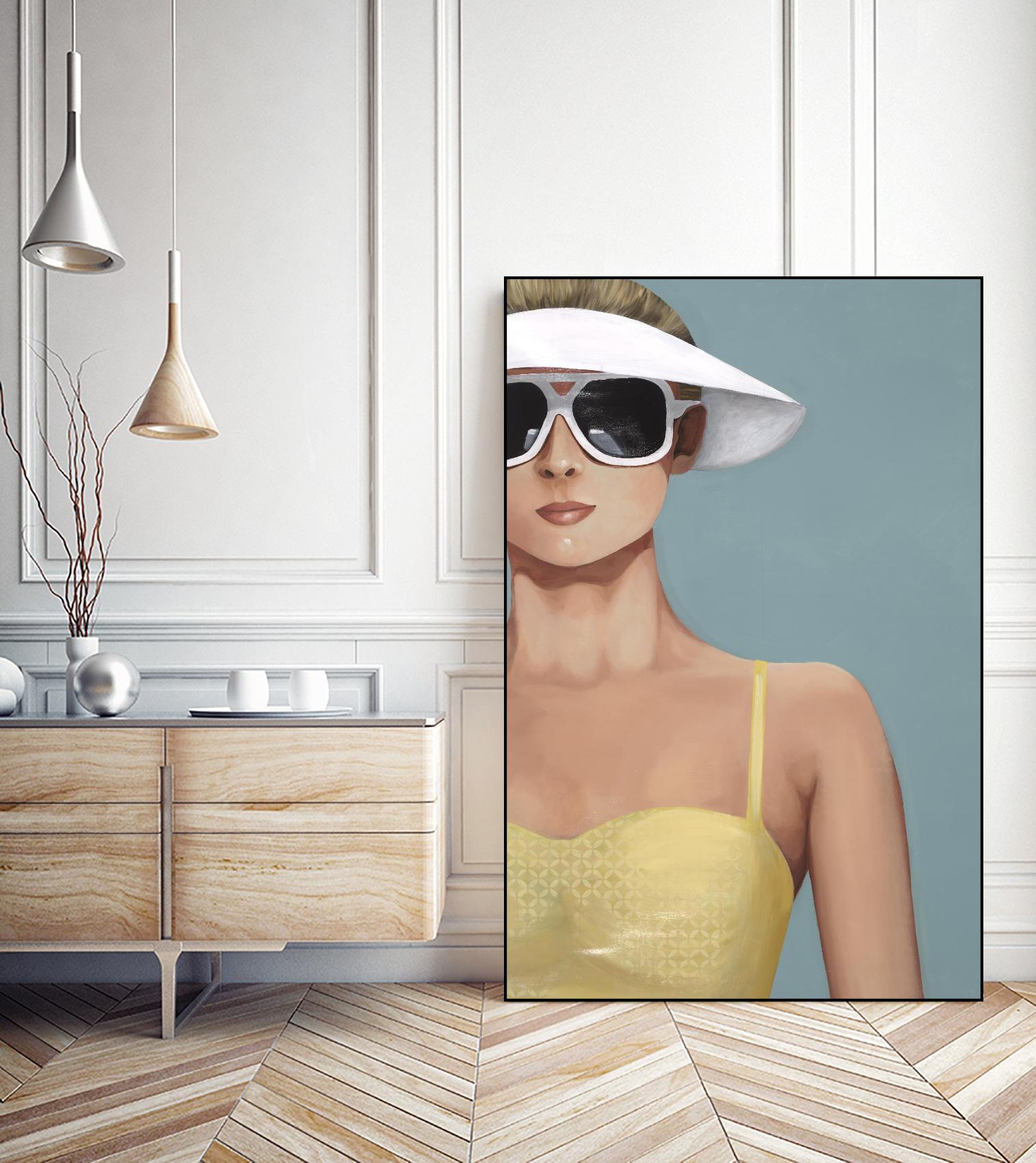 Glamour Rays by Daleno Art on GIANT ART - beige abstract figure