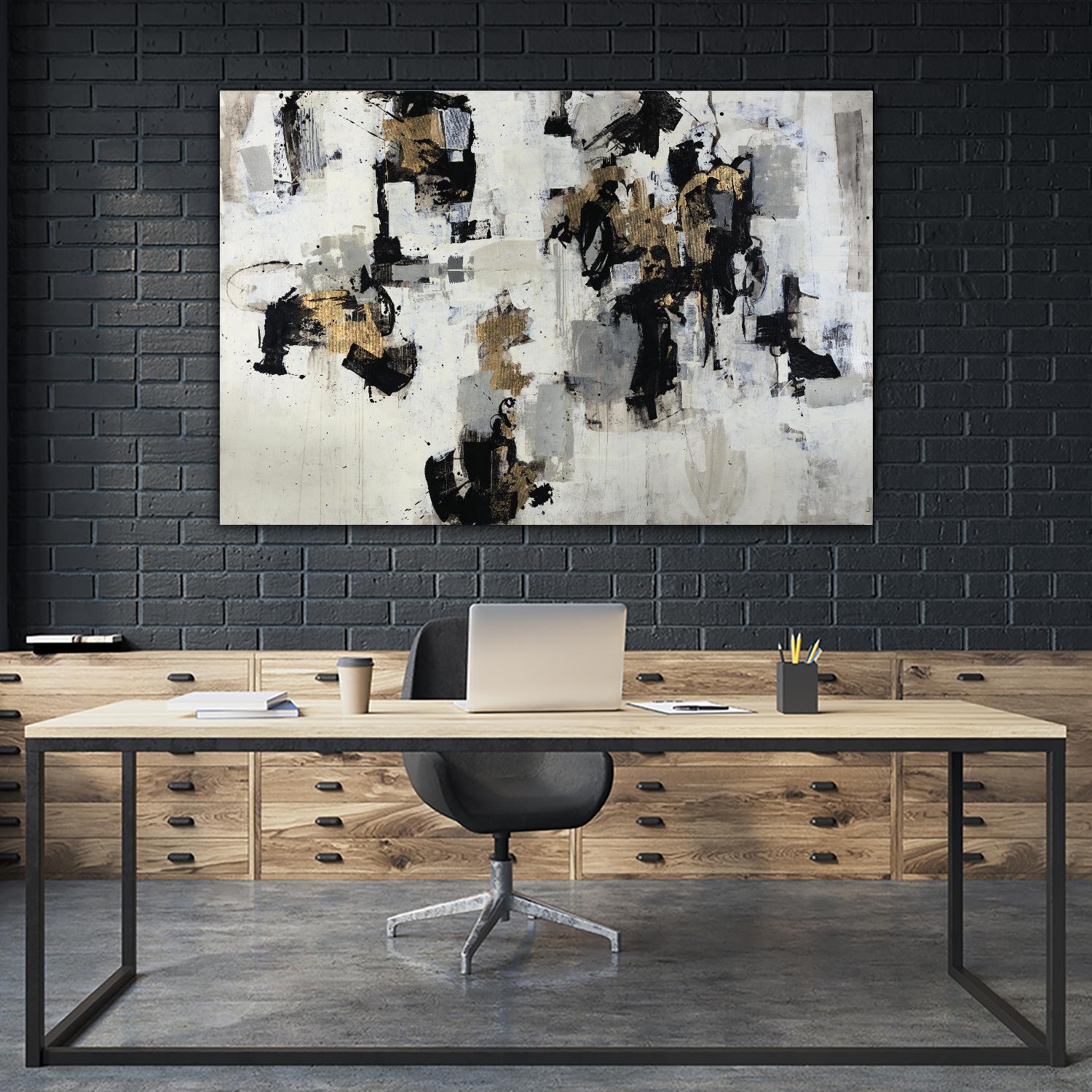 Gold Gloved Boxer by Daleno Art on GIANT ART - gold abstract abstract