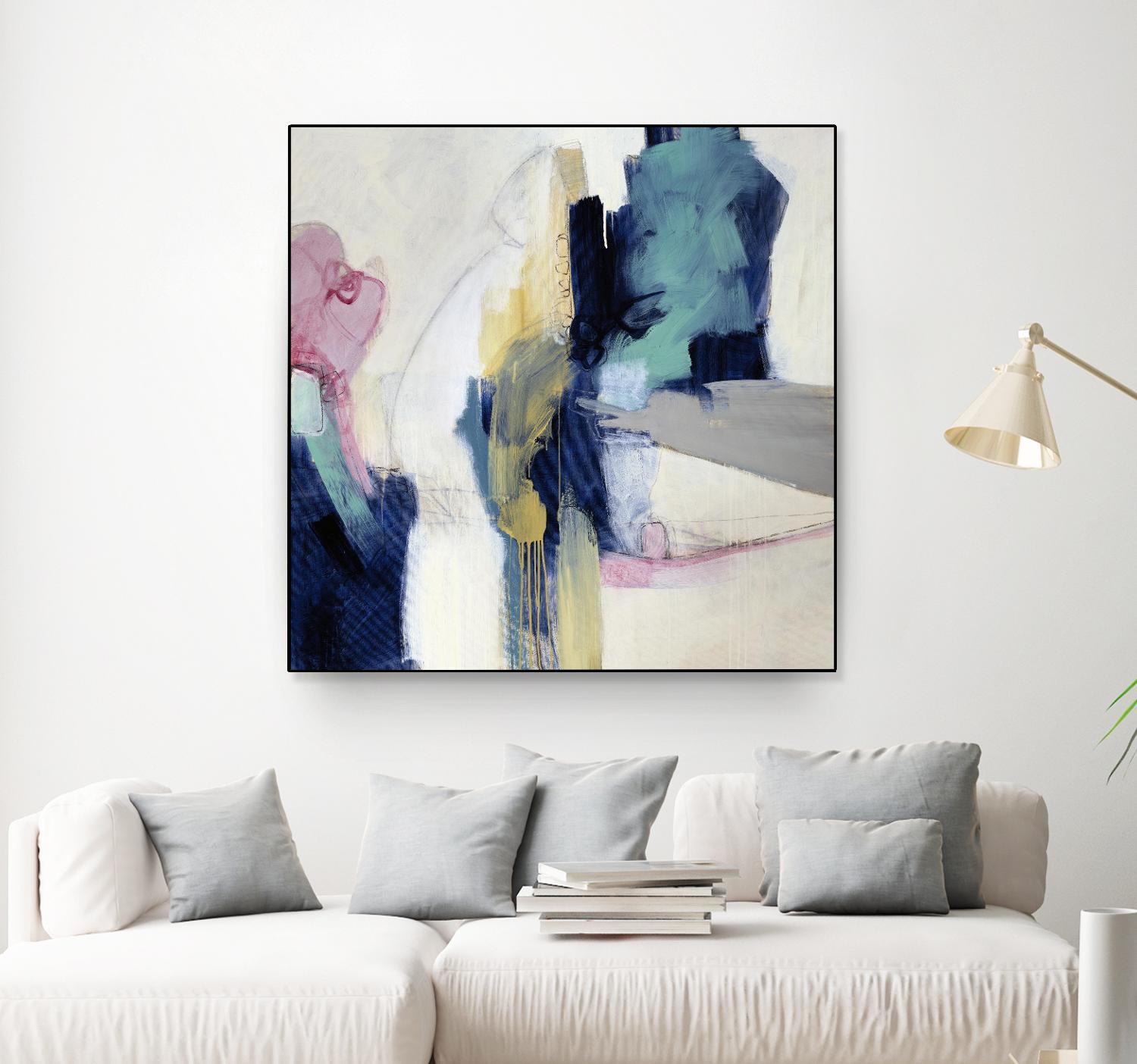 Acrobatic Swimmer by Daleno Art on GIANT ART - pink abstract abstrait