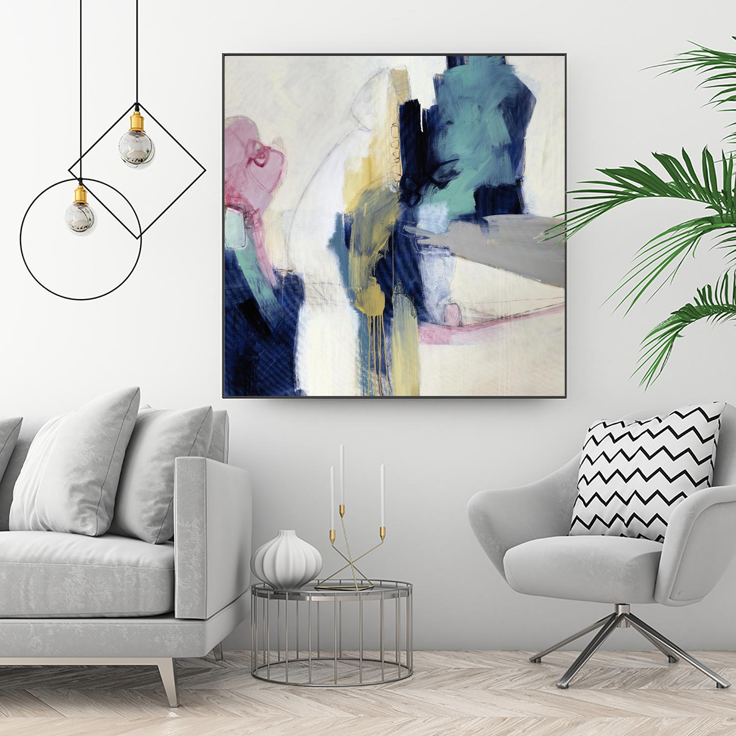 Acrobatic Swimmer by Daleno Art on GIANT ART - pink abstract abstrait
