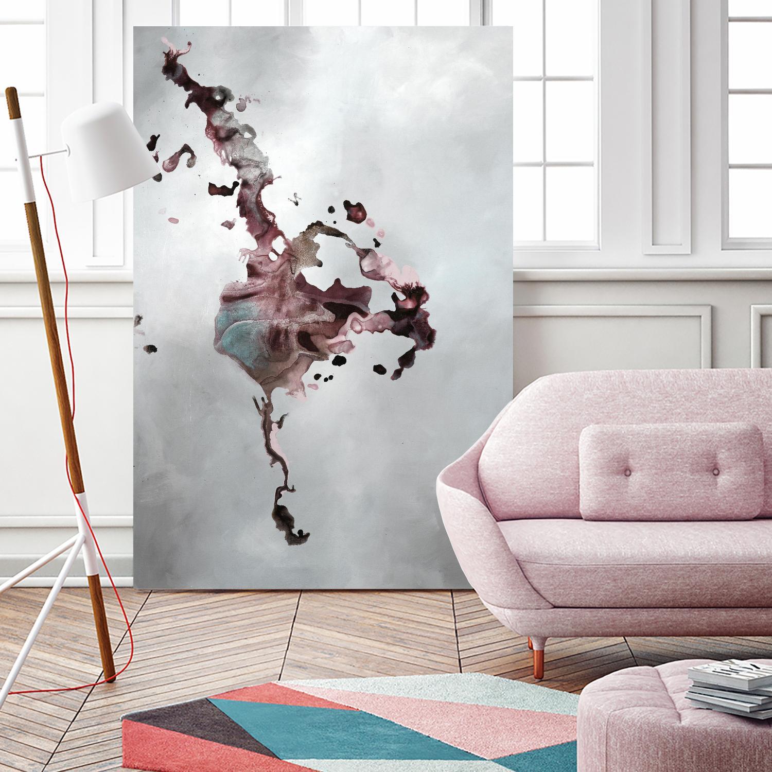 Welcomed Disturbance II by Daleno Art on GIANT ART - pink abstract abstrait