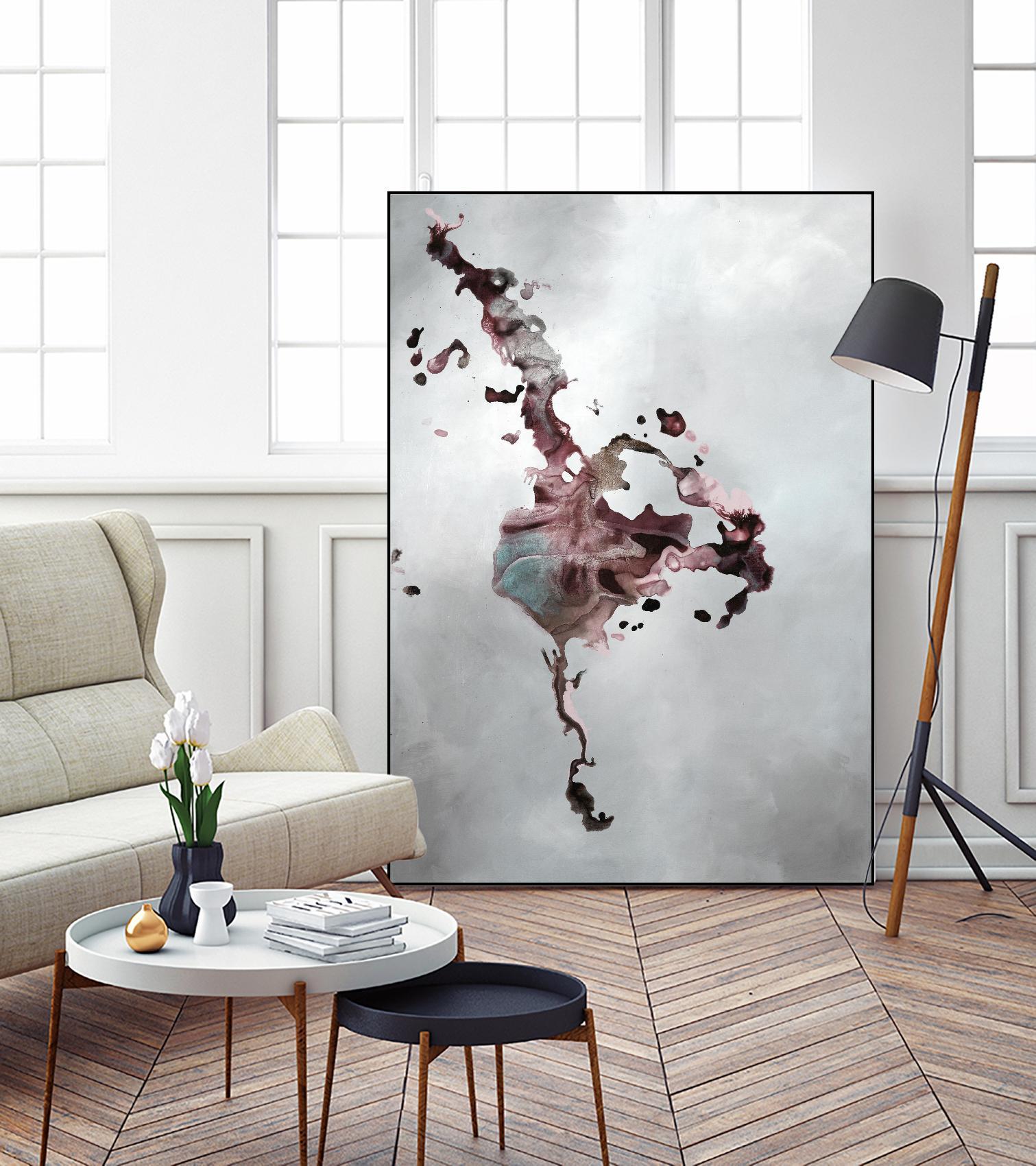 Welcomed Disturbance II by Daleno Art on GIANT ART - pink abstract abstrait