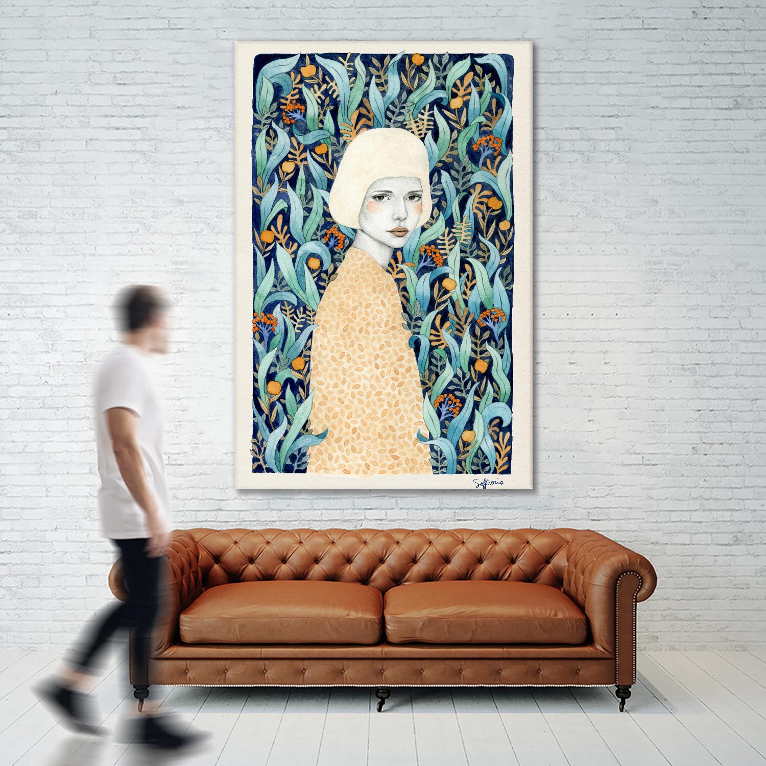 Emilia by Sofia Bonati on GIANT ART - green men and women