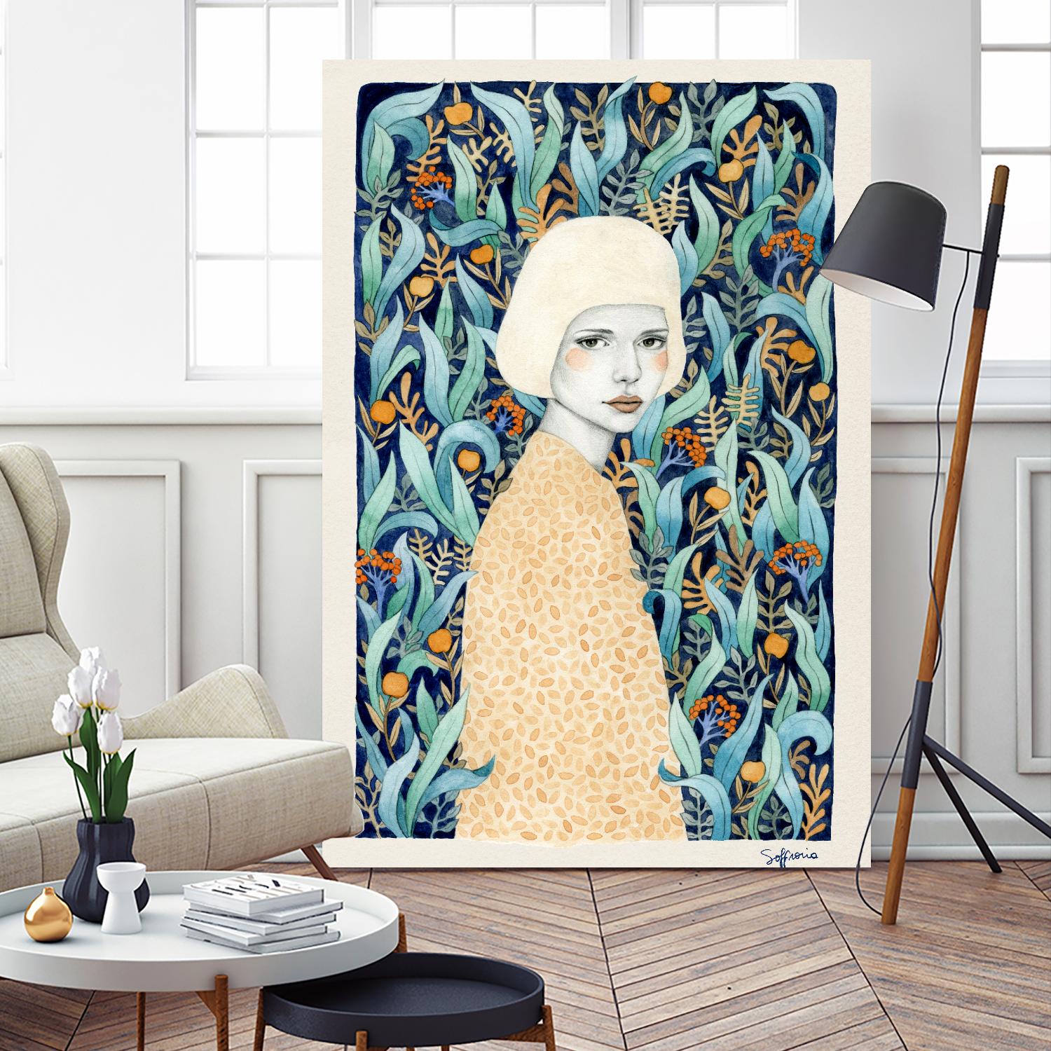 Emilia by Sofia Bonati on GIANT ART - green men and women