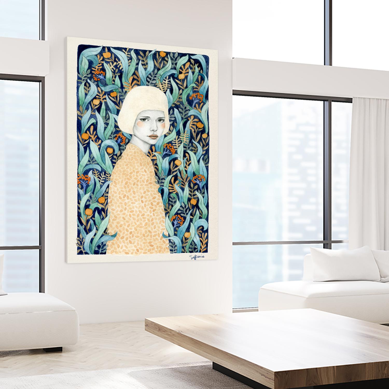 Emilia by Sofia Bonati on GIANT ART - green men and women