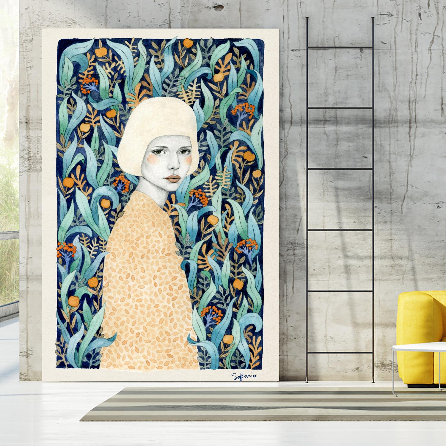 Emilia by Sofia Bonati on GIANT ART - green men and women