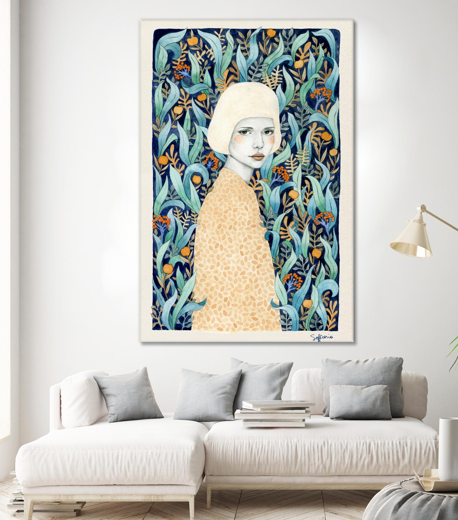 Emilia by Sofia Bonati on GIANT ART - green men and women