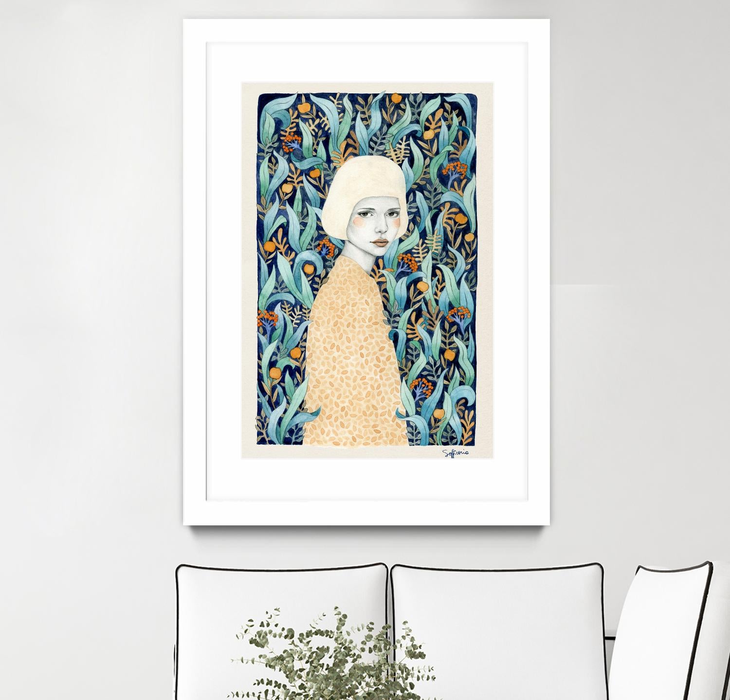 Emilia by Sofia Bonati on GIANT ART - green men and women