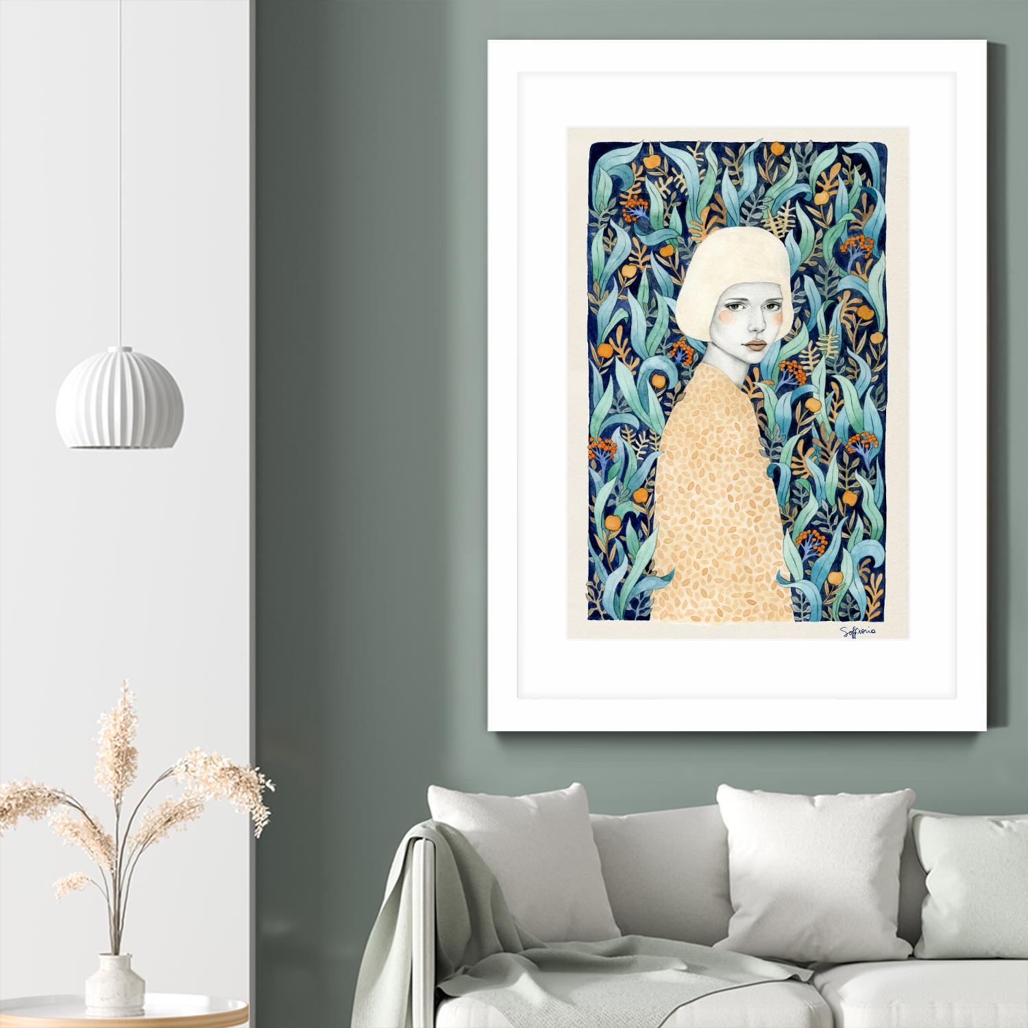 Emilia by Sofia Bonati on GIANT ART - green men and women