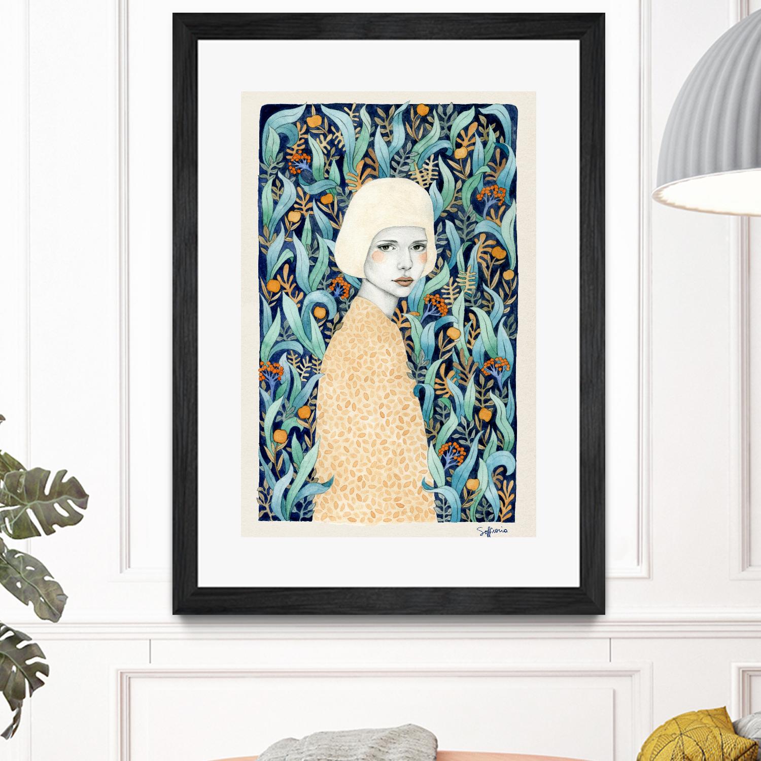 Emilia by Sofia Bonati on GIANT ART - green men and women