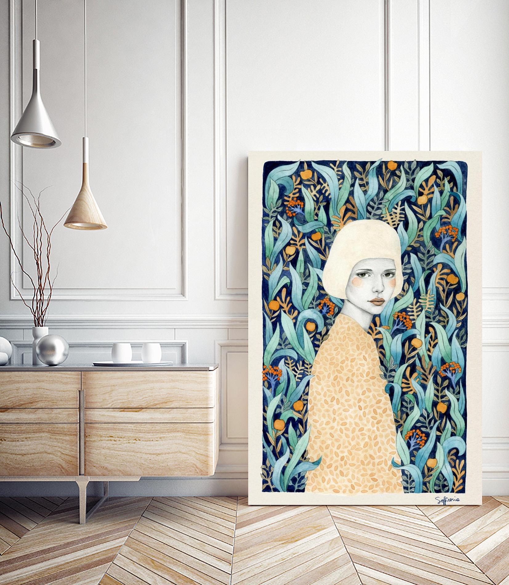 Emilia by Sofia Bonati on GIANT ART - green men and women