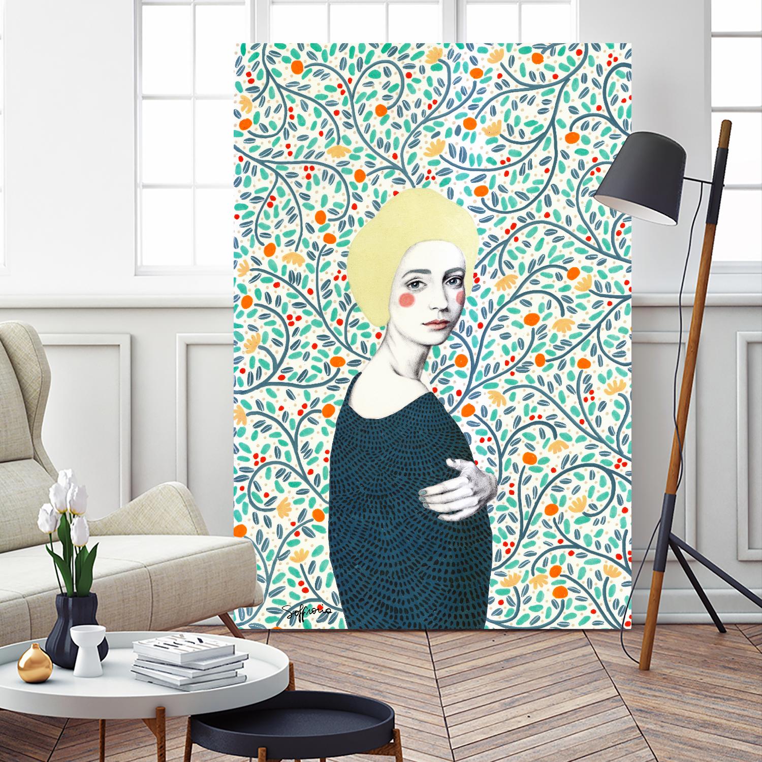 Helena by Sofia Bonati on GIANT ART - yellow men and women