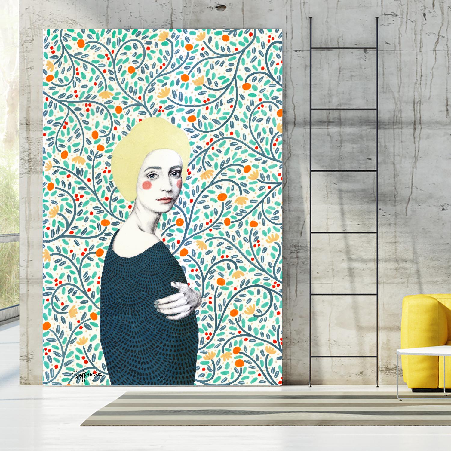 Helena by Sofia Bonati on GIANT ART - yellow men and women