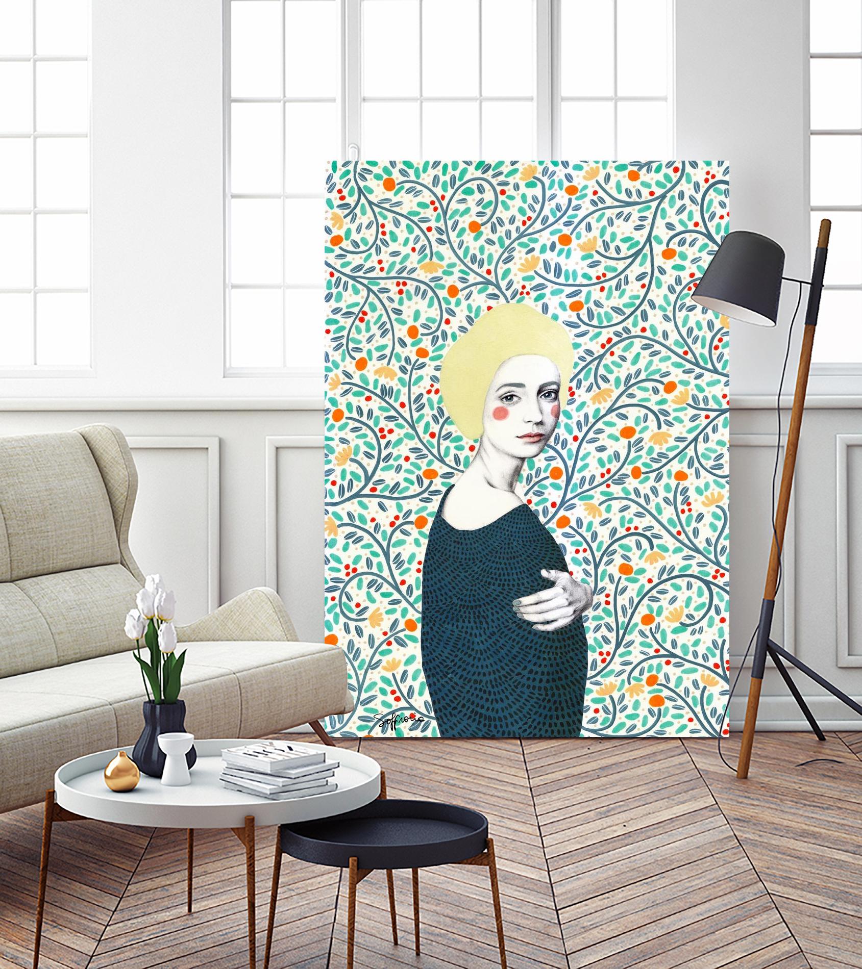 Helena by Sofia Bonati on GIANT ART - yellow men and women