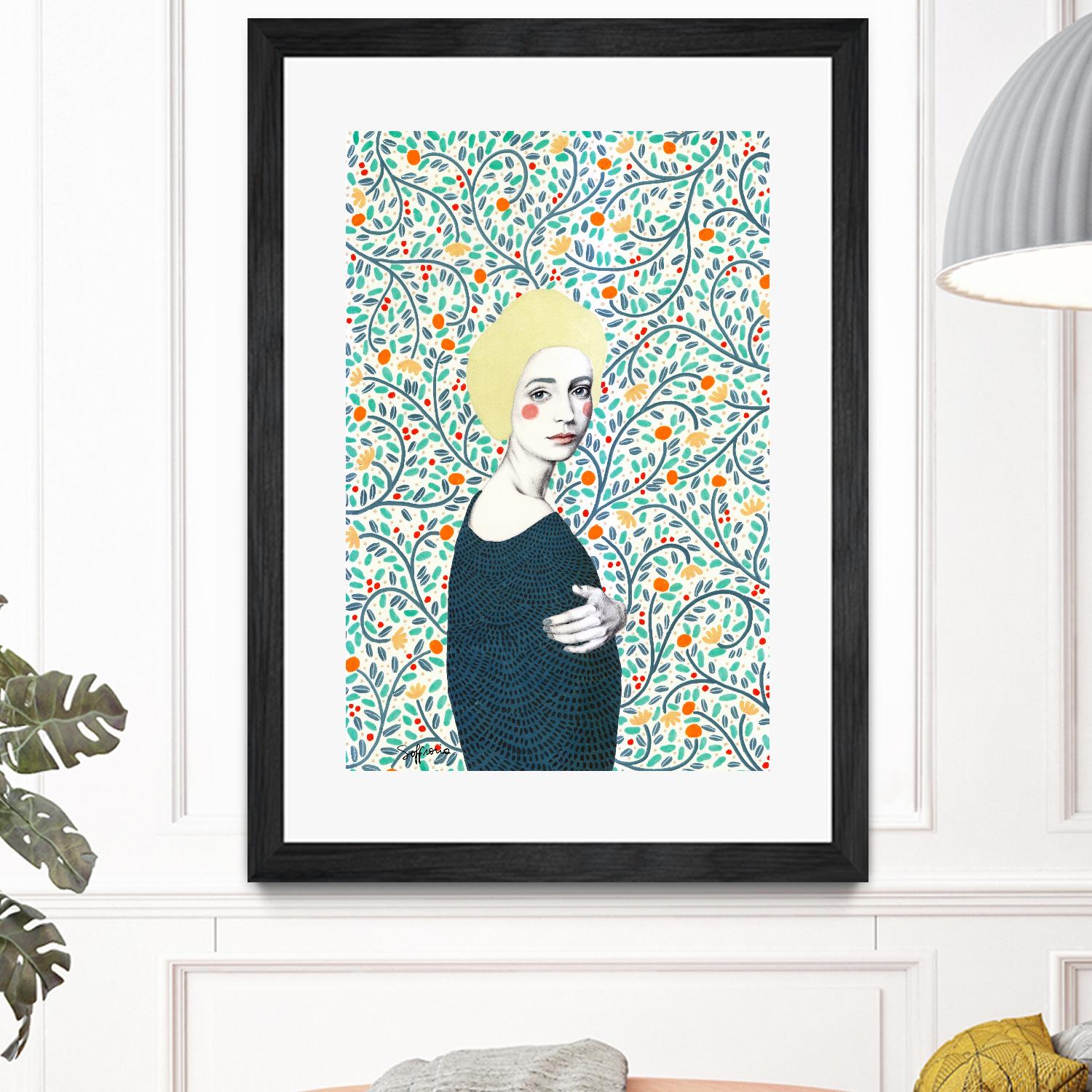 Helena by Sofia Bonati on GIANT ART - yellow men and women