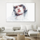 Marmo by Agnes Cecile on GIANT ART - pink watercolour lips