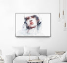 Marmo by Agnes Cecile on GIANT ART - pink watercolour lips