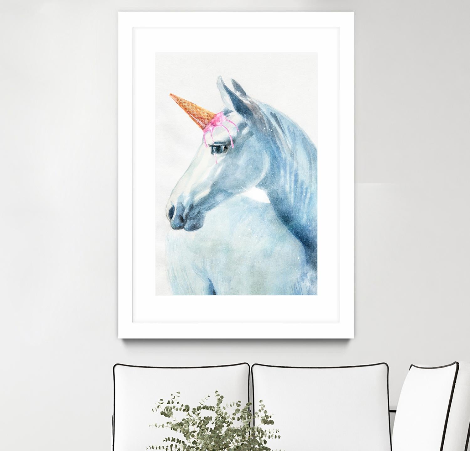 Unique Horn by Alex Cherry on GIANT ART - white animals