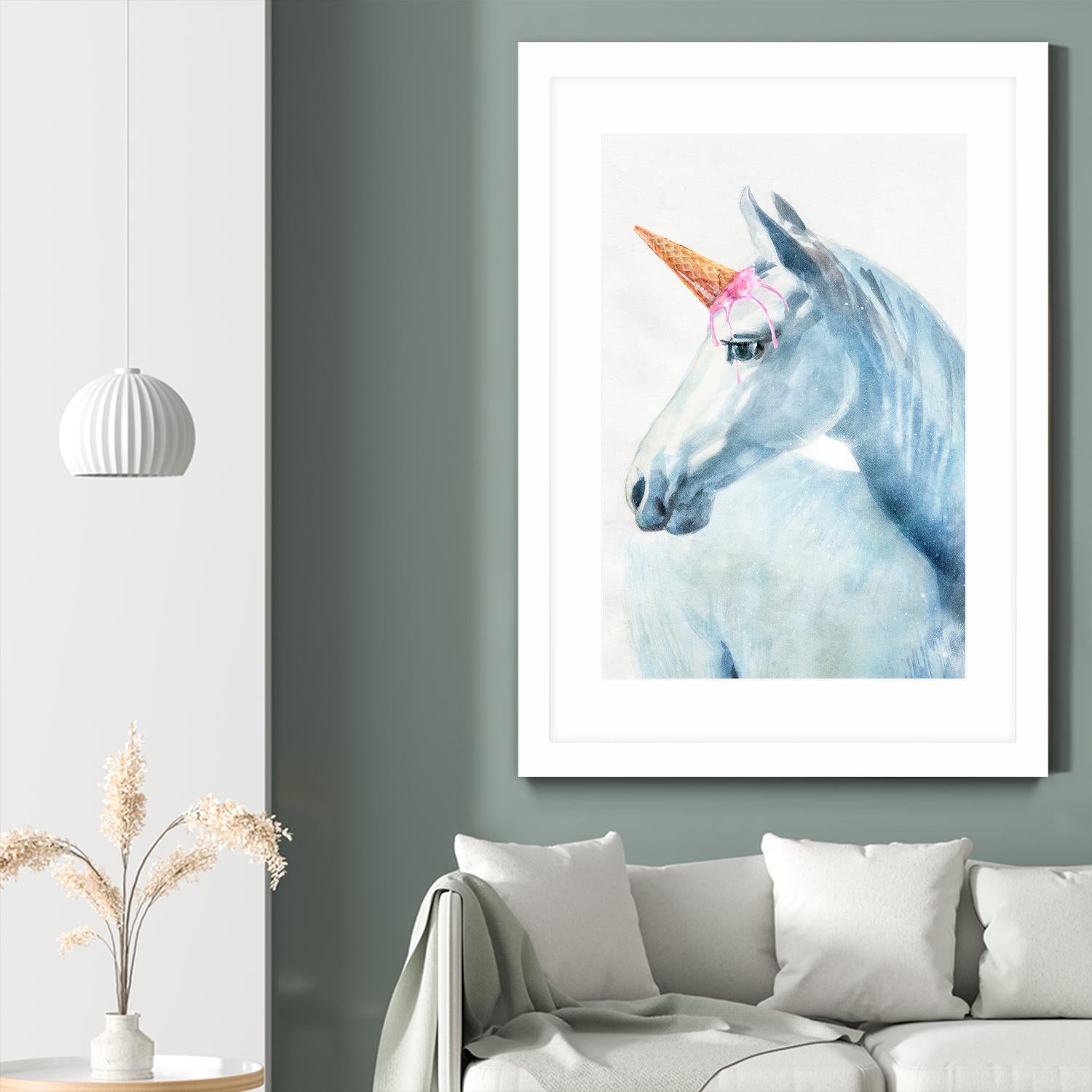 Unique Horn by Alex Cherry on GIANT ART - white animals