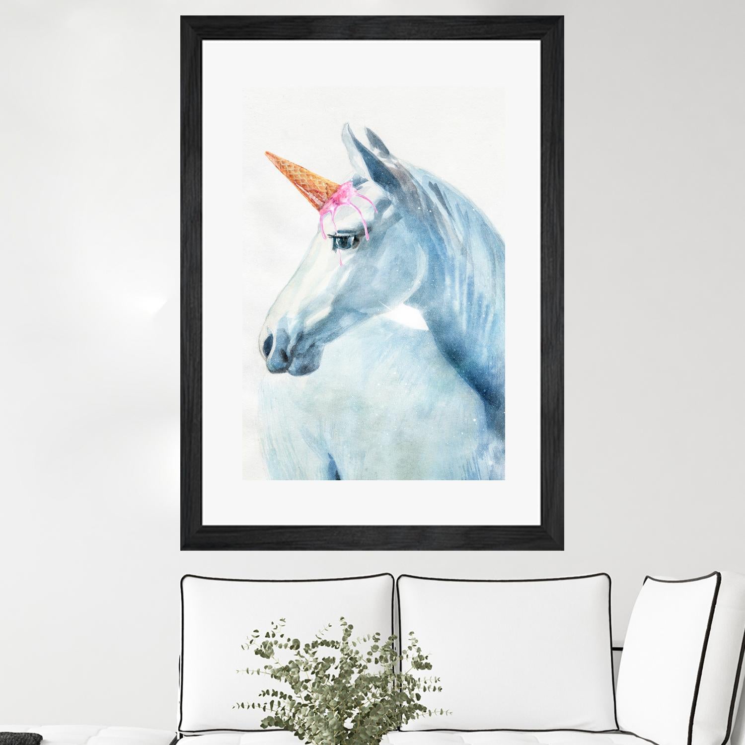 Unique Horn by Alex Cherry on GIANT ART - white animals