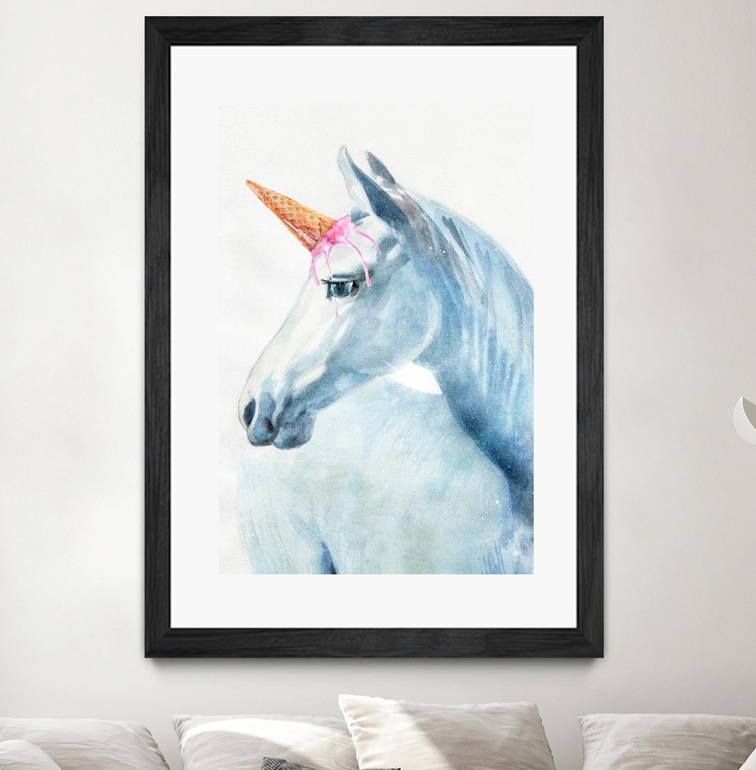 Unique Horn by Alex Cherry on GIANT ART - white animals