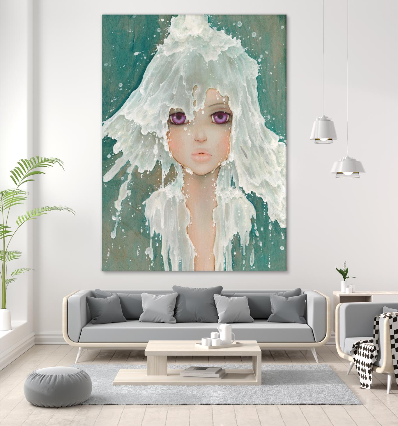 Milkfall by Camilla D'Errico on GIANT ART - green contemporary