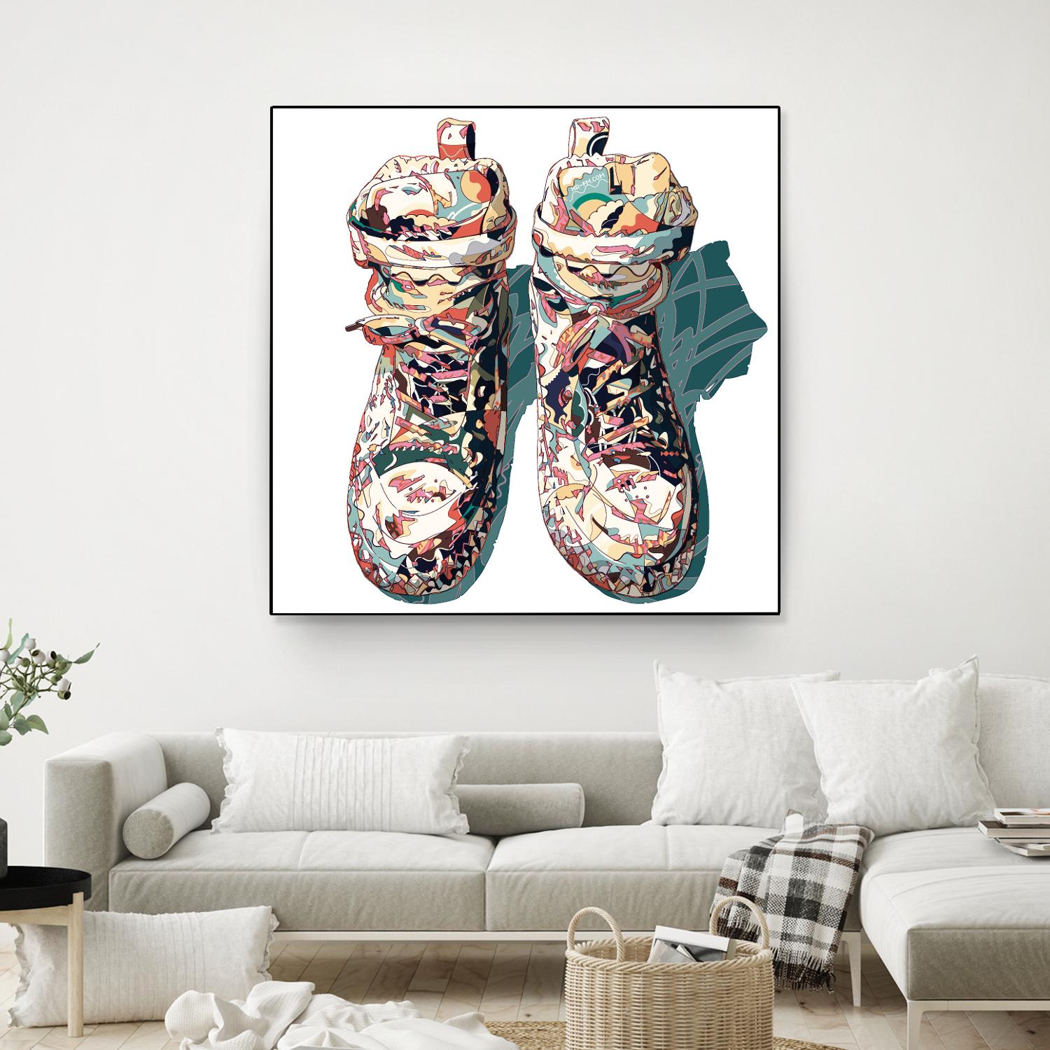 Sneaker by HR-FM on GIANT ART - blue contemporary