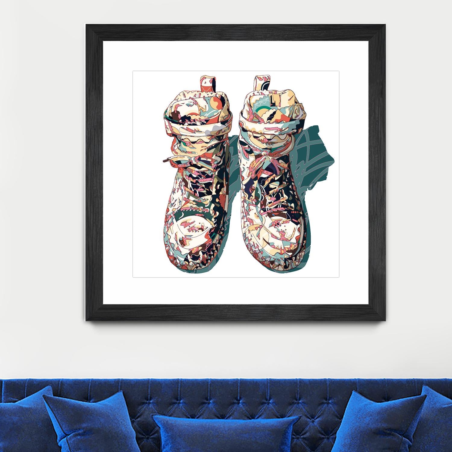 Sneaker by HR-FM on GIANT ART - blue contemporary