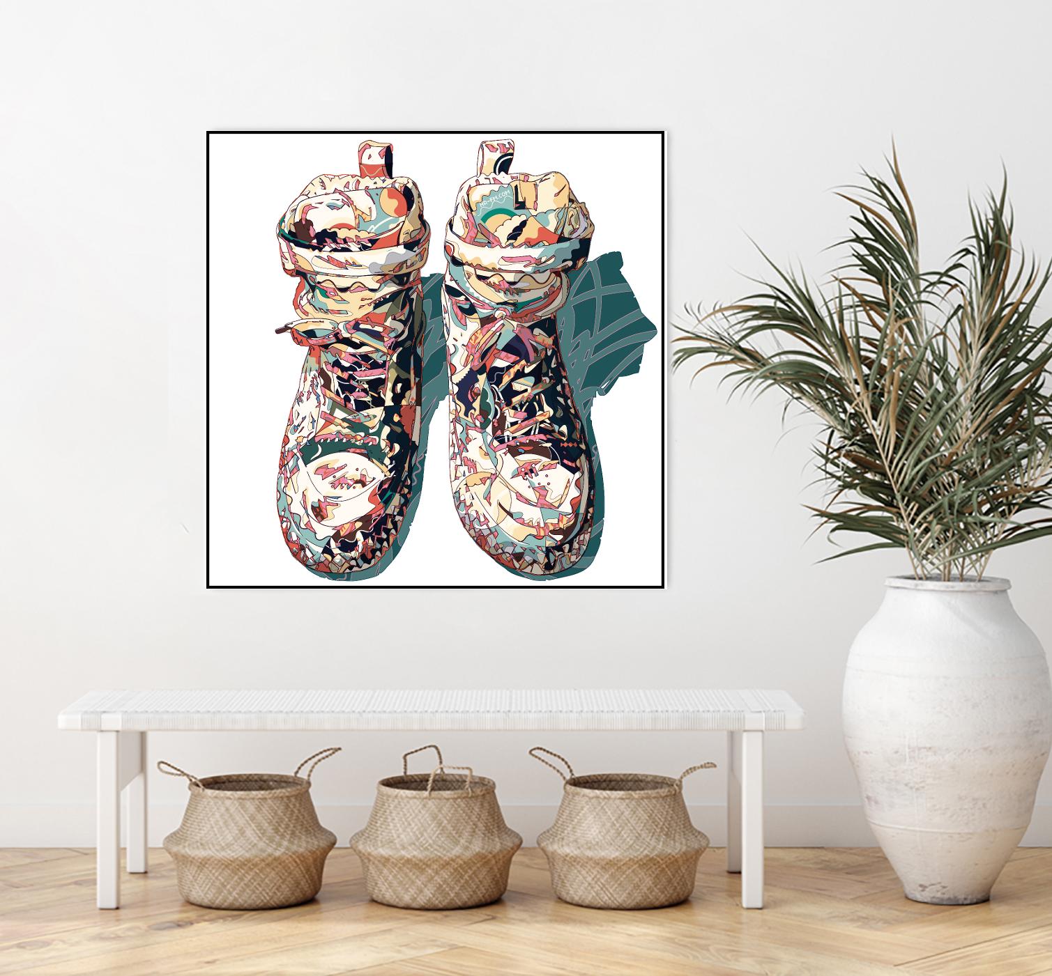 Sneaker by HR-FM on GIANT ART - blue contemporary