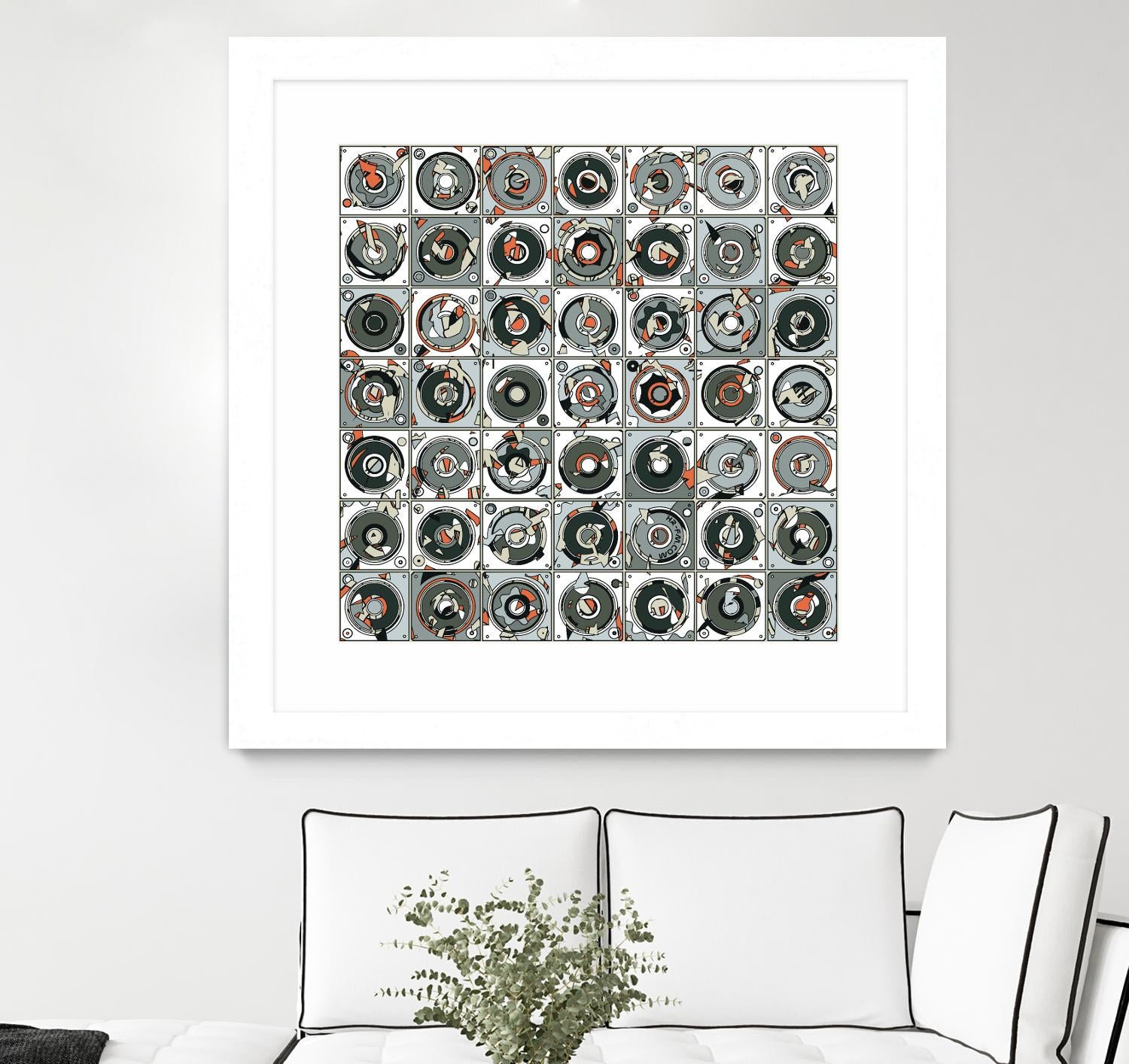 Stereogram by HR-FM on GIANT ART - orange contemporary