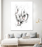 Swan by Alexis Marcou on GIANT ART - black contemporary