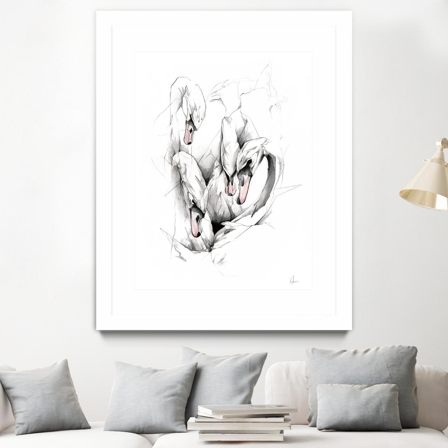 Swan by Alexis Marcou on GIANT ART - black contemporary