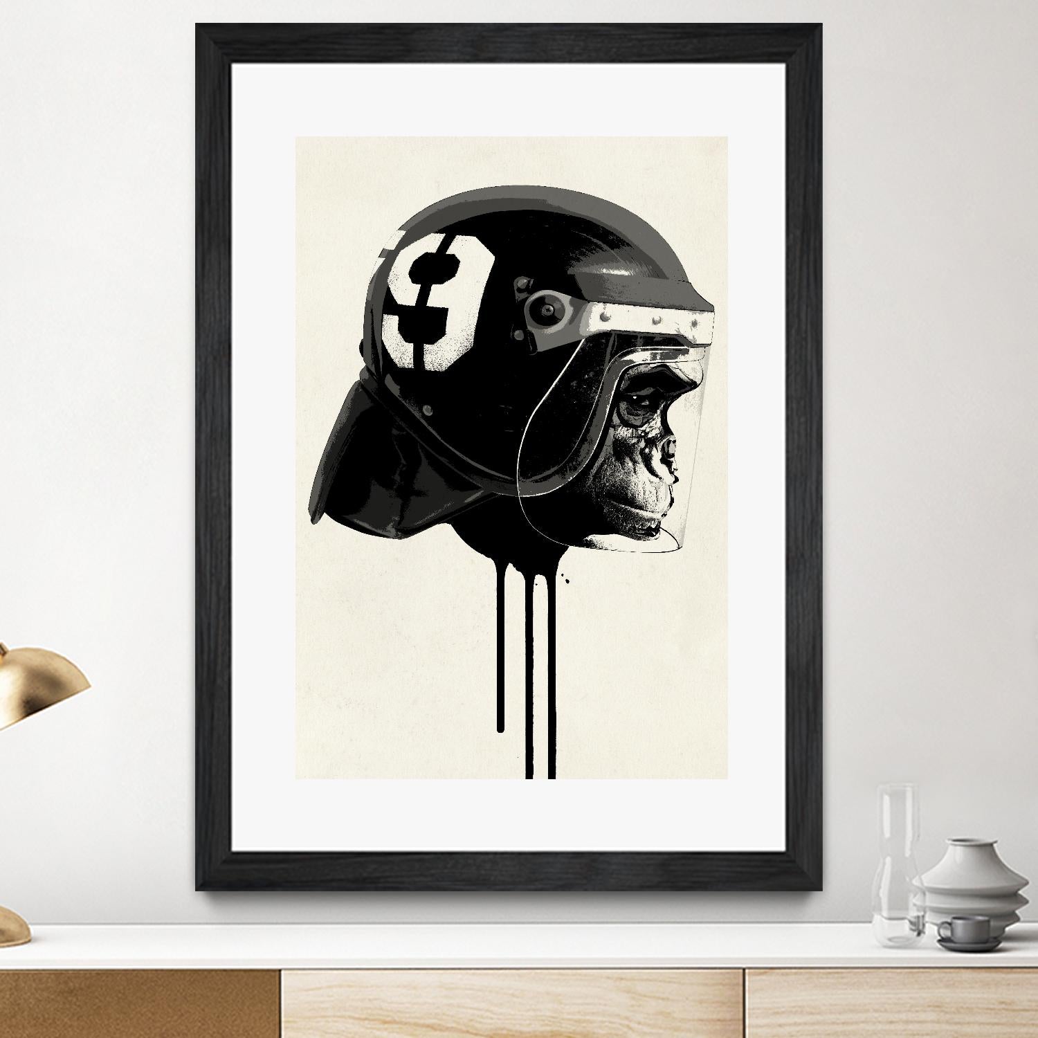 Ape Riot by Hidden Moves on GIANT ART - yellow contemporary